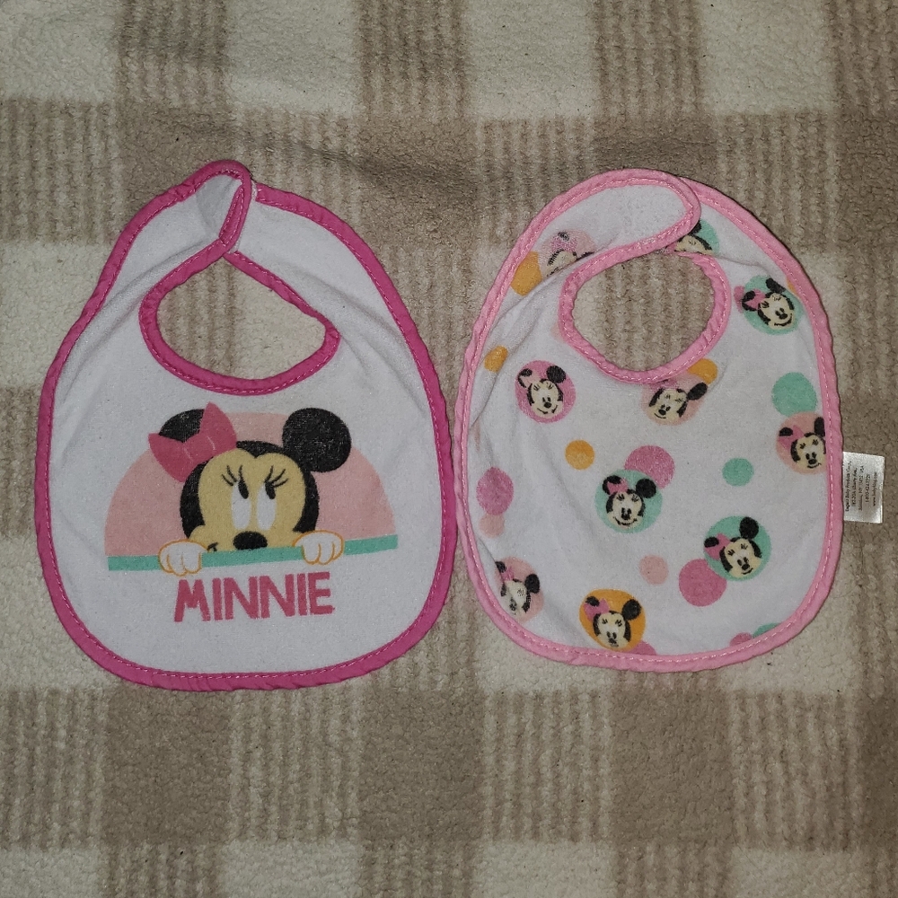5 for $25 | Disney Baby Minnie Mouse Baby Bibs Set (2pc)